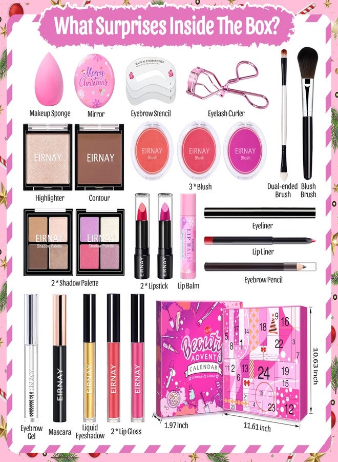 EIRNAY Makeup Advent Calendar 2025, 24 Days Christmas Gift Makeup Sets For Women Teen Girl, 2025 Xmas Countdown Calendar Cosmetics Holiday Surprise Make Up Gift Kits for Women Full Kit - Image 2